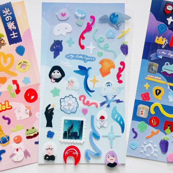 ffxiv themed deco sticker sheet