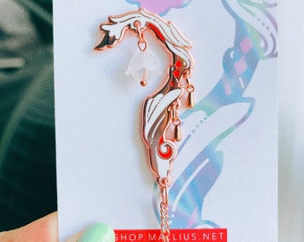 Broche de esmalte WHM de FFXIV: variante en oro rosa