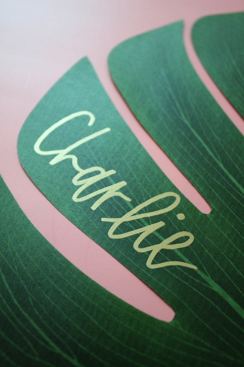 Palm Leaf Place Cards Palm Leaf Escort Cards Beach Wedding Etsy