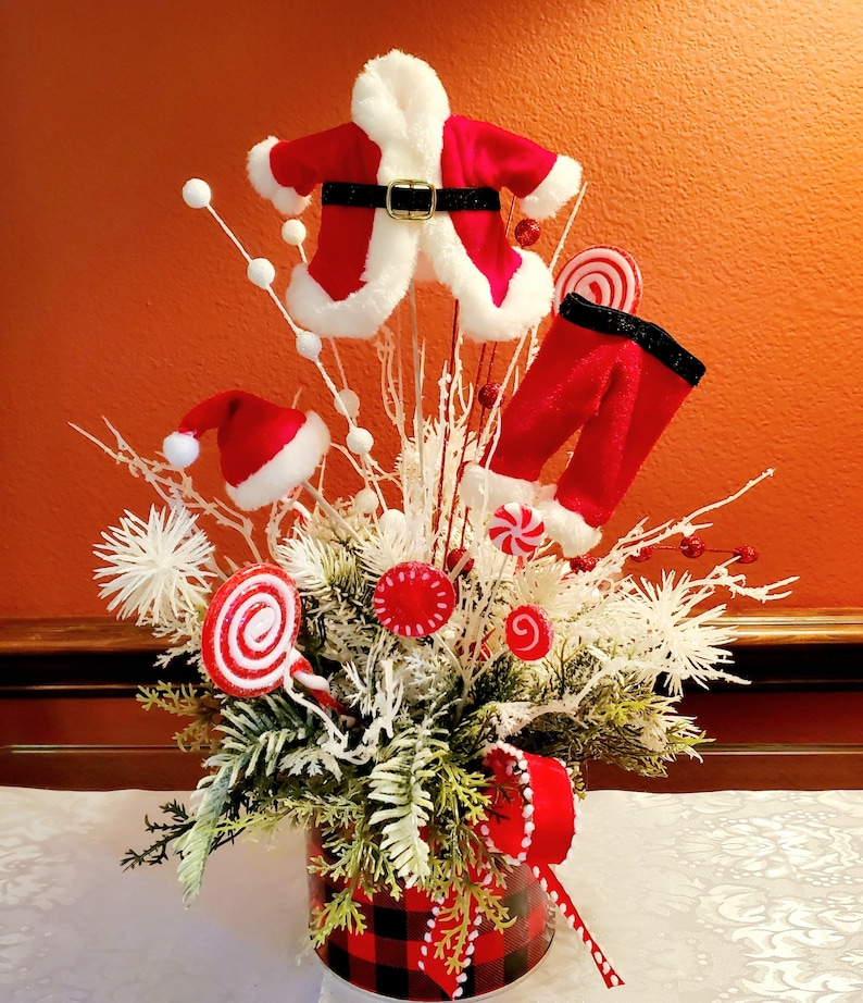Whimsical Christmas Centerpiece Holiday Arrangement in Etsy