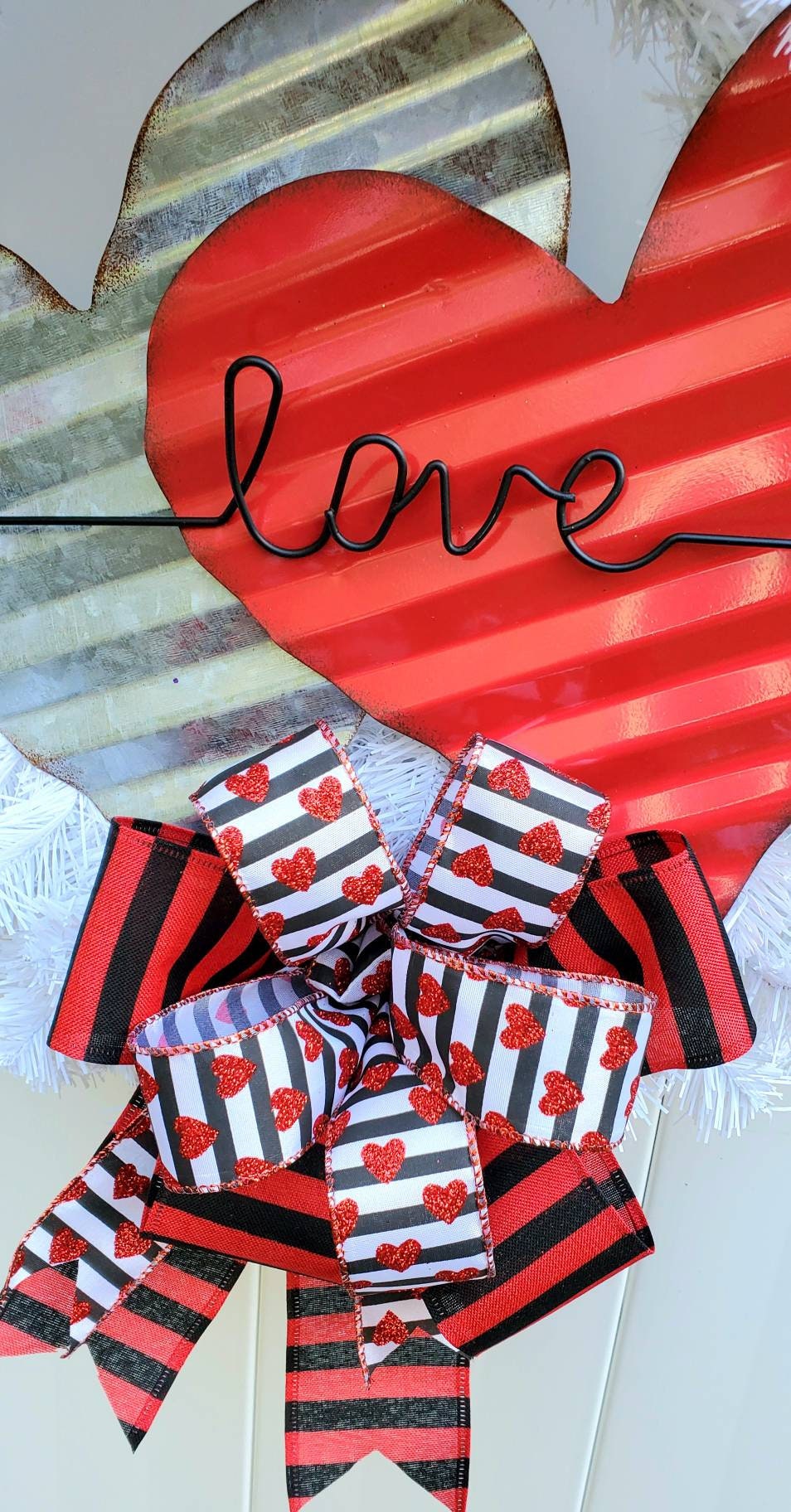 Excited to share this item from my # shop: Valentines Day Wreath Front  Door Heart Wreath Red Ro…