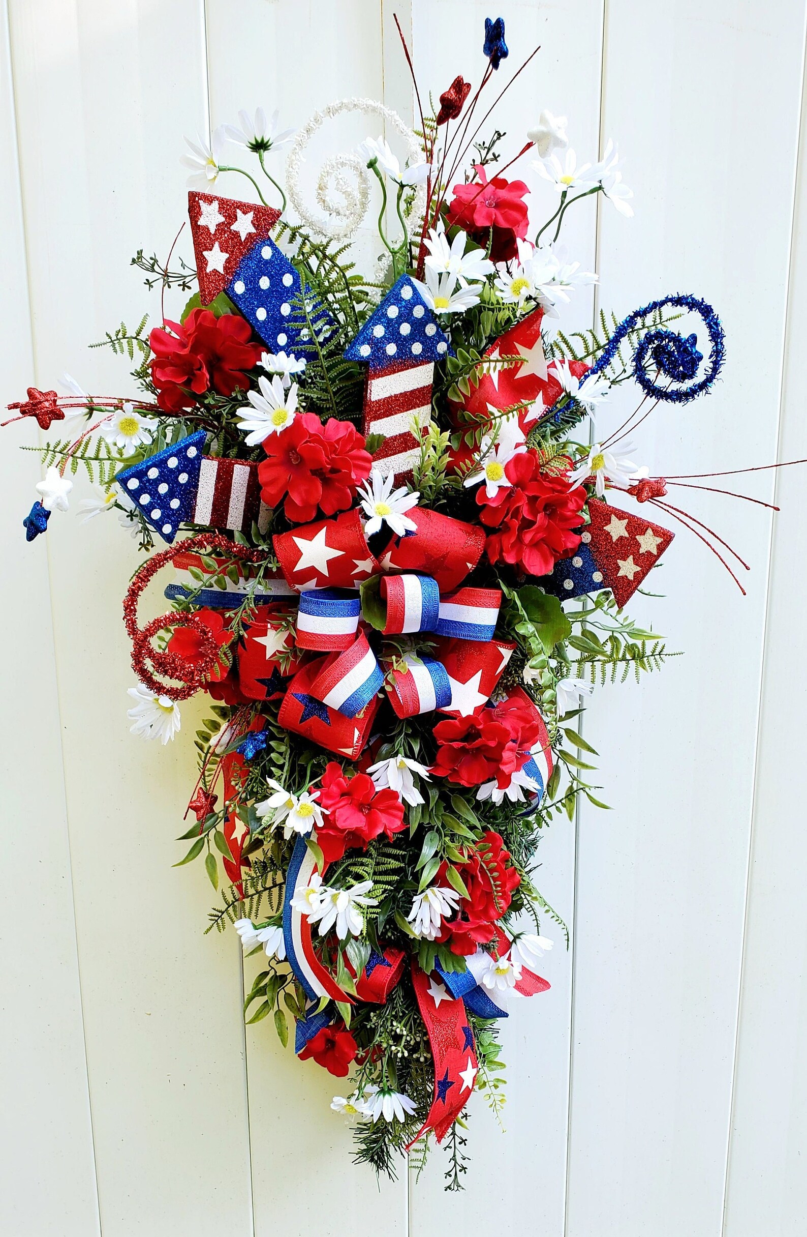 diy fourth of july swags