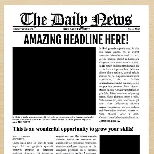 Vintage Newspaper Template For Microsoft Word 11 4 Pages Etsy