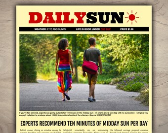 1 page newspaper template google docs 8 5x11 inch etsy