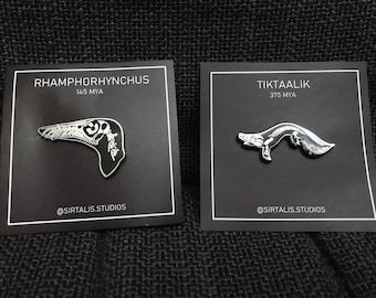 Alfileres de Rhamphorhynchus y Tiktaalik