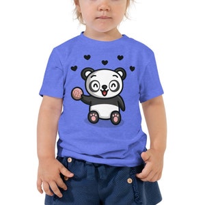 Toddler Cute Panda Concha Pan Dulce Short Sleeve T-Shirt