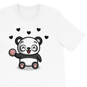 Concha Pan Dulce Cute Panda Short-Sleeve Unisex T-Shirt