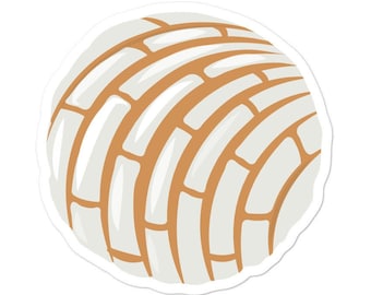 White Concha Mexican Pan Dulce Sticker