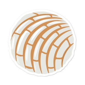 White Concha Mexican Pan Dulce Sticker