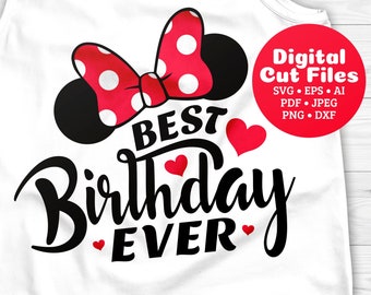 Disney birthday svg | Etsy