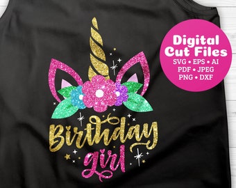 Download Unicorn birthday svg | Etsy