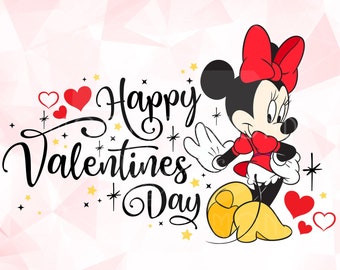 Mickey Mouse SVG Mickey Valentines Happy Valentines Svg | Etsy