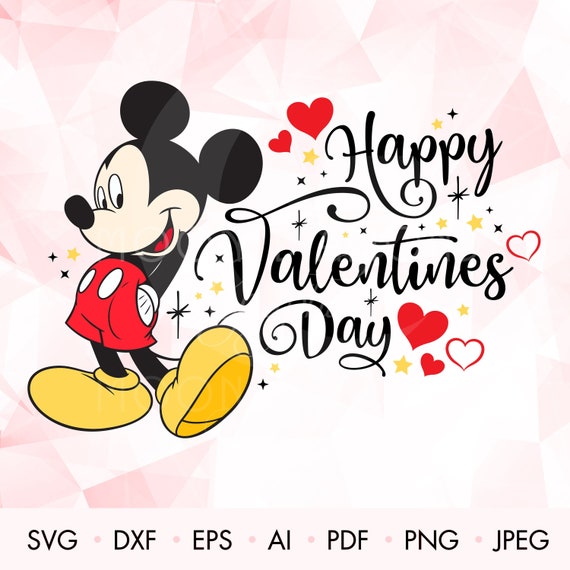 Download Mickey Mouse SVG Mickey Valentines Happy Valentines Svg | Etsy