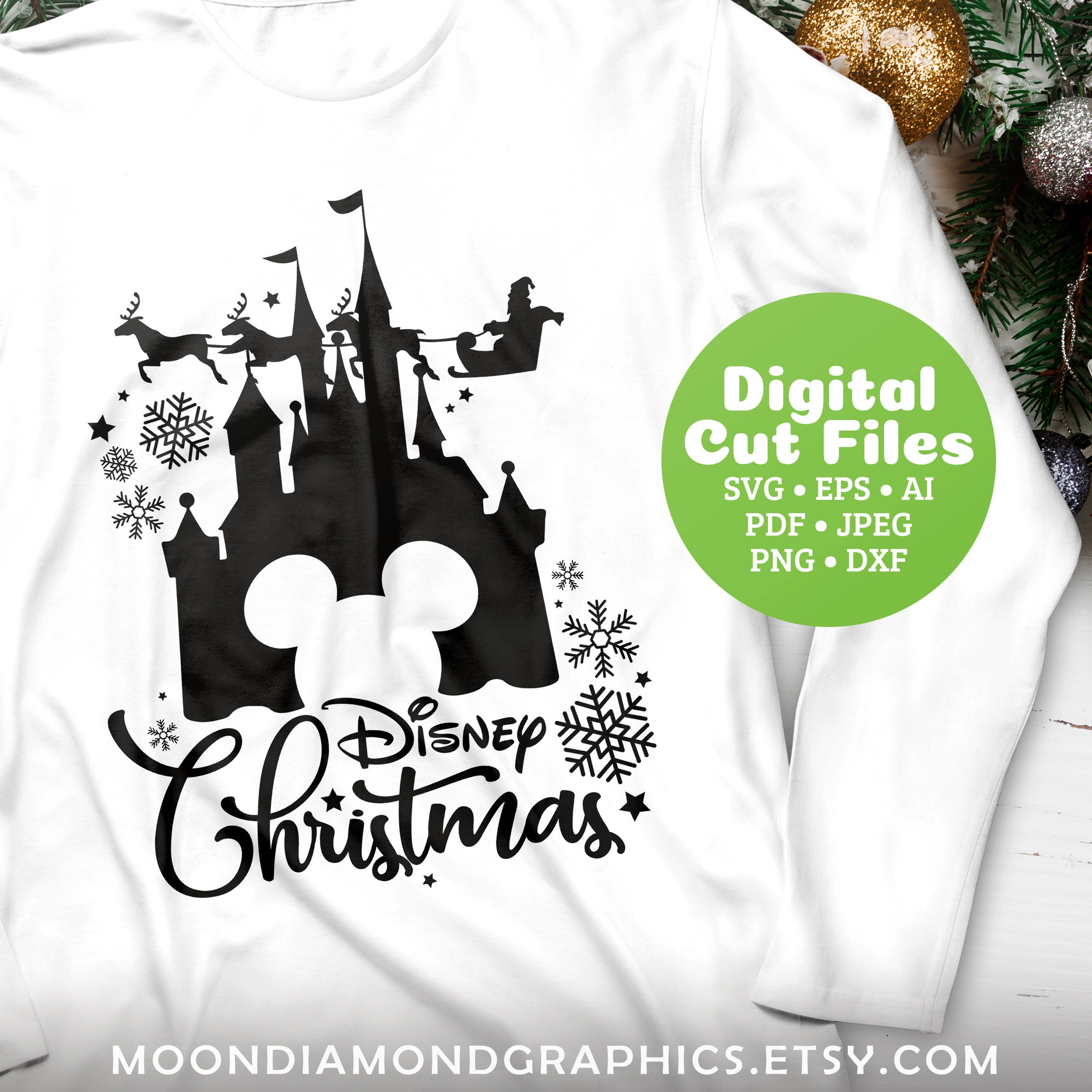 Download Merry Christmas Disney Castle SVG Cricut Cut files Cricut ...