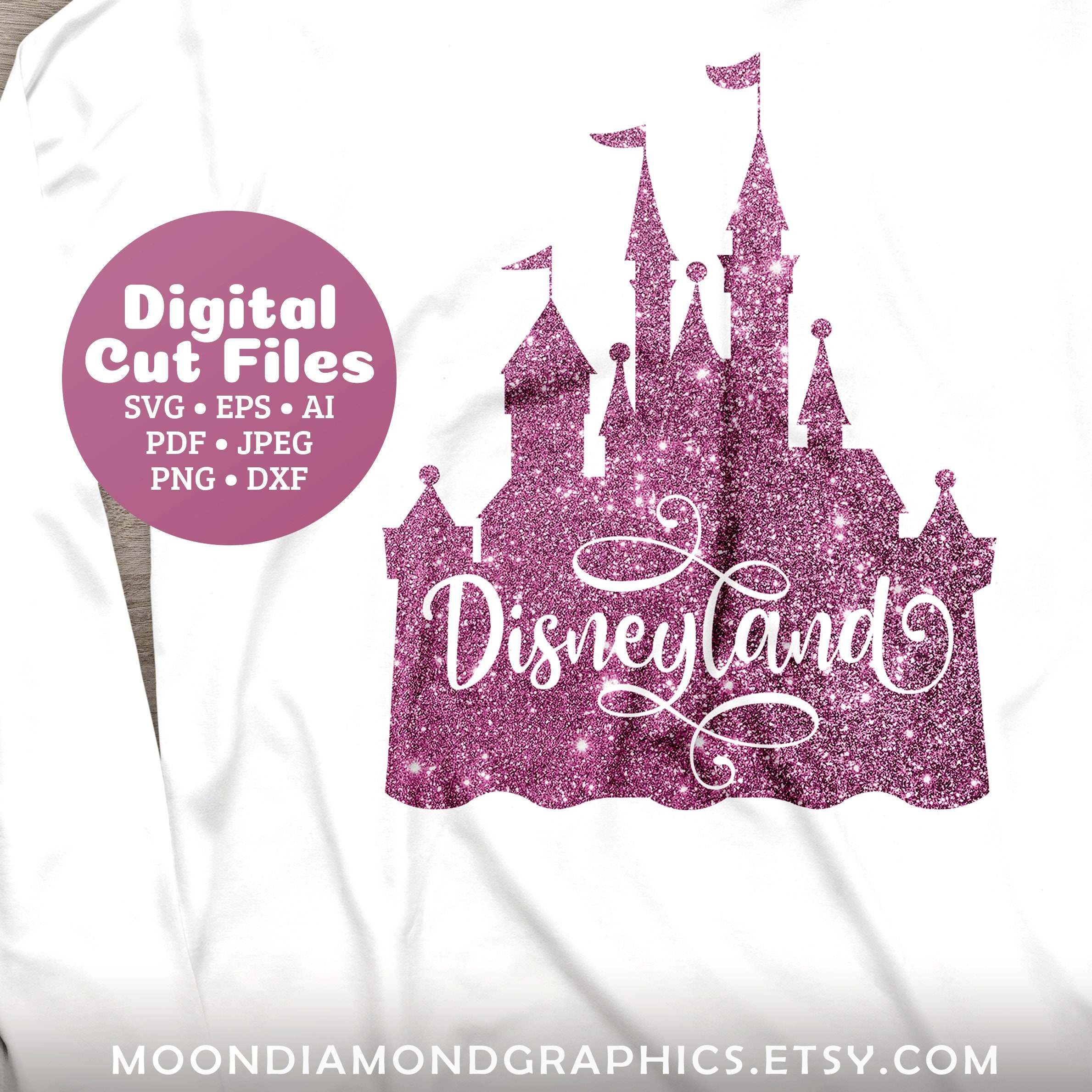 Download Disney Castle SVG Cricut Cut files Silhouette Disneyland | Etsy