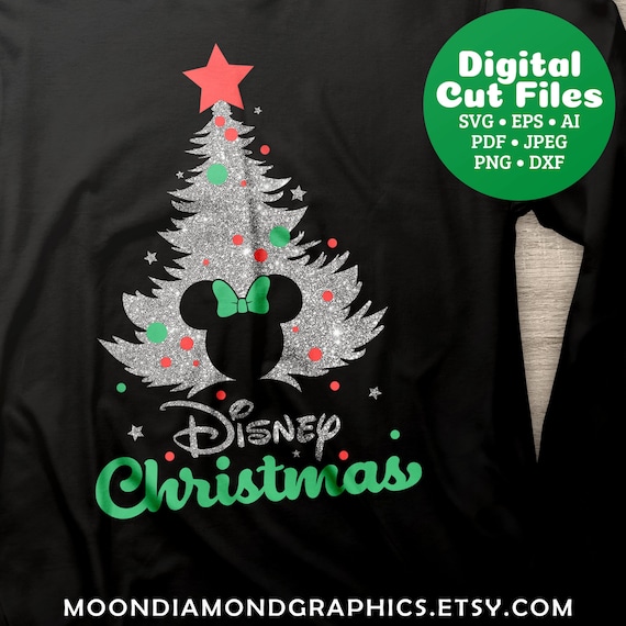 Download Disney Christmas Tree Minnie Head SVG Cricut Cut files | Etsy
