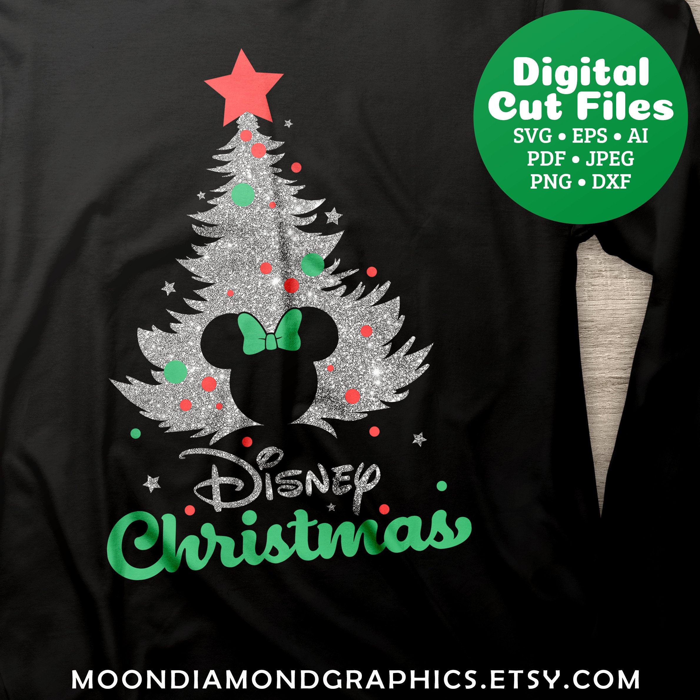 Download Disney Christmas Tree Minnie Head SVG Cricut Cut files | Etsy