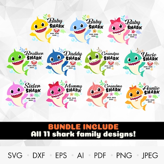 Download Shark Family doo doo doo Bundle SVG Baby Shark Svg Cricut ...