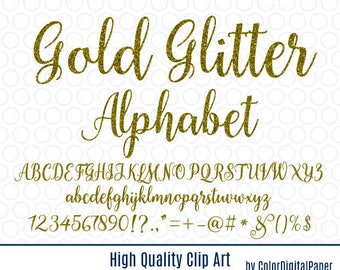 SVG Gold Glitter Number Clip Art Commercial Use Instant | Etsy