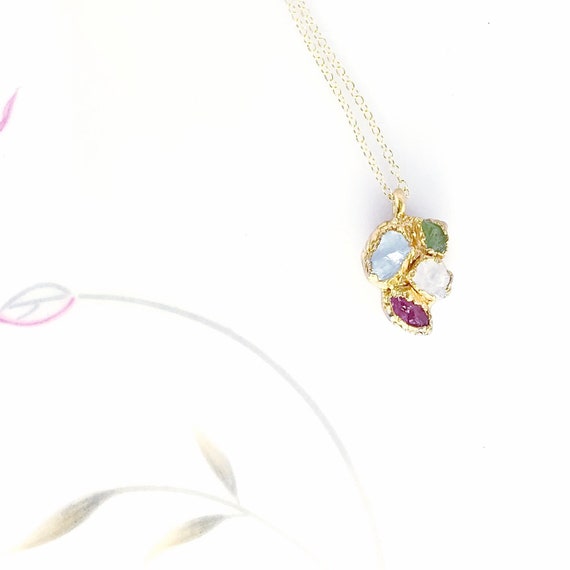 mothers day birthstone necklace etsy