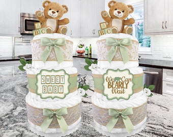 greenery diaper cake