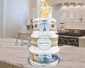 winnie the pooh diaper cake ideas