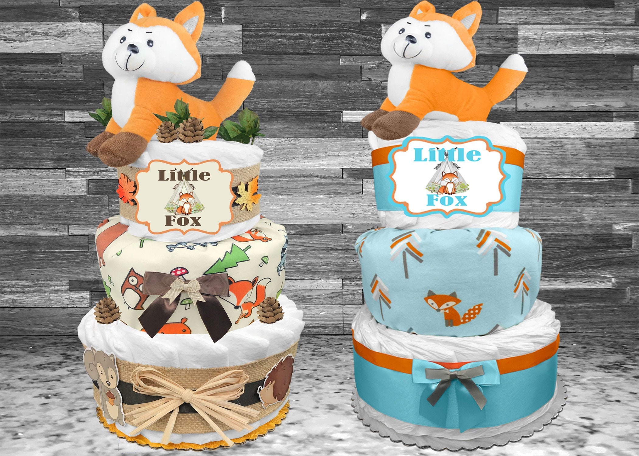 diaper cake woodland theme
