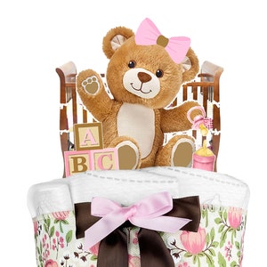 Teddy Bear Diaper Cake With a We Can Bearly Wait Theme for a Cute Baby ...