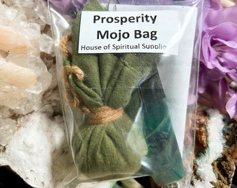 Prosperity / Money Hoodoo Mojo Bag ~ Rootwork, Voodoo, Wicca manifestation charm bag, amulet, spirit
