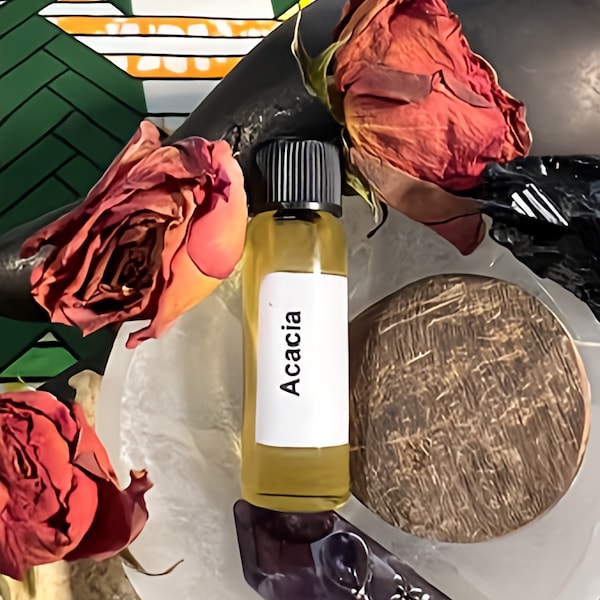 Acacia Ritual Oil - Cleansing , Spiritual Enhancement, Friendship, Altar, Protection - Hoodoo, Voodoo, Wicca, Pagan Ritual Spell Candles