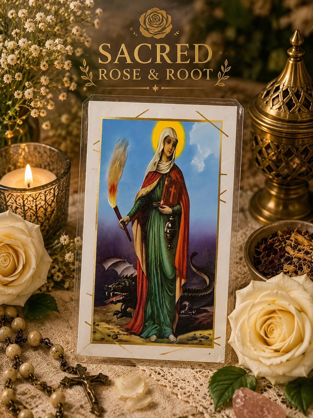 St. Martha Prayer Card | Pocket Saint Card | Catholic Devotional Card ...
