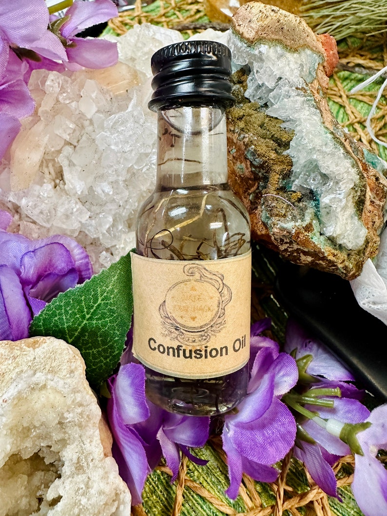 Confusion Oil Block clarity, Bewilderment Exes, Coworkers, Nosey Neighbors for Hoodoo, Voodoo, Wicca Ritual potion for Candle spells image 1