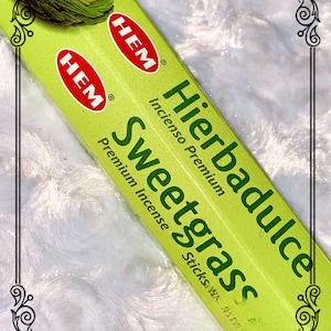 6 Packs of Sweetgrass Incense sticks - 13 Crossroads Hoodoo,  Pagan. Witch. Vodou. Rootwork. Occult