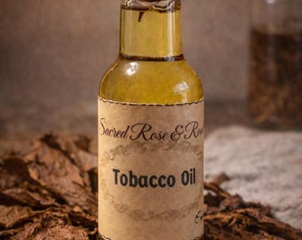 Tobacco Oil | Spirit Communication, Offering, Presence | Rootwork Oil | Sacred Rose & Root