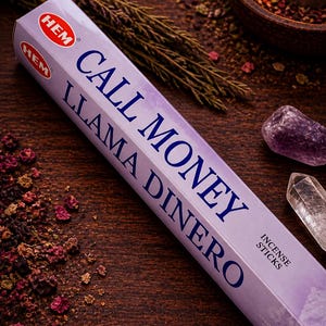 Call Money Incense Sticks (6 Packs) Prosperity Attraction Abundance Sacred Rose & Root