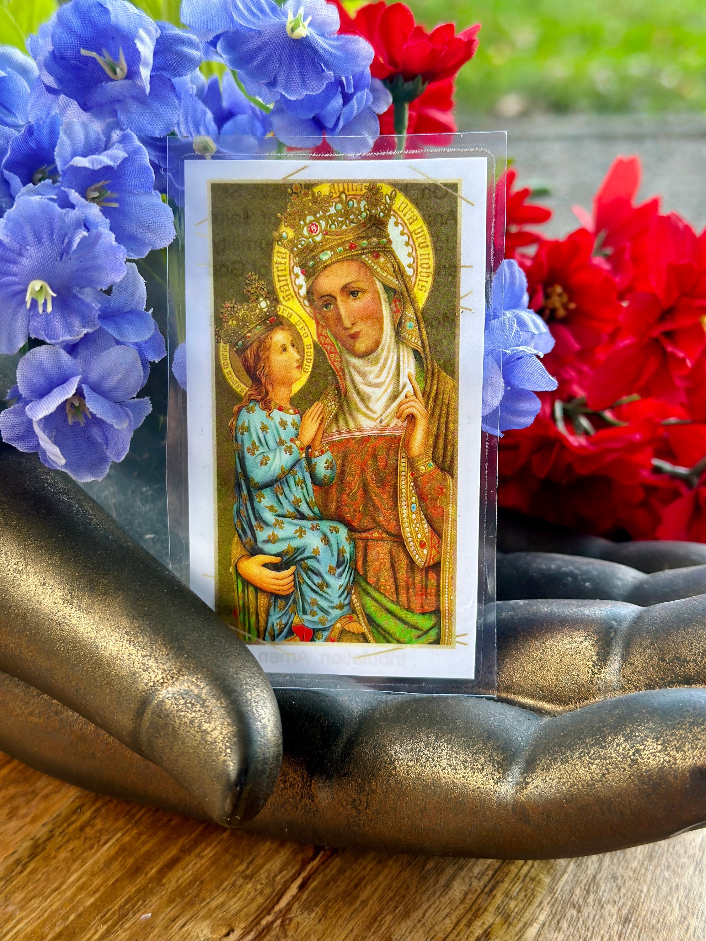 Saint Anne Prayer Card- Hoodoo, Voodoo, Wicca, Pagan Christian sacred Ceremony Ritual Spell Candles