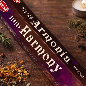 6 Packs Harmony Incense Sticks | Calming Aroma | Ritual Use | Sacred Rose & Root