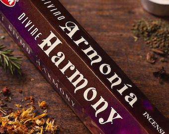 6 Packs Harmony Incense Sticks | Calming Aroma | Ritual Use | Sacred Rose & Root