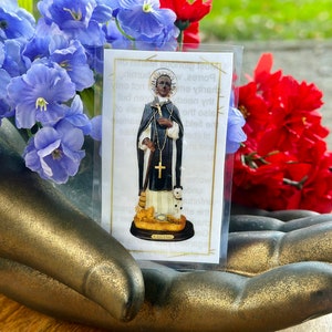 Carte de prière de Saint Martin de Porres - Bougies magiques rituelles de cérémonie sacrée païenne, vaudou, wicca