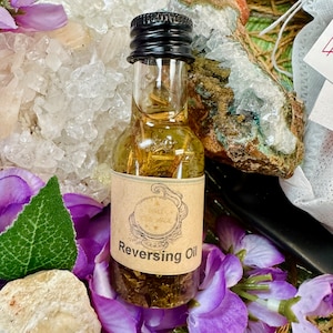 Reversing Oil - Reversal, Return To Sender, Turn Back Negative Energy- Hoodoo, Voodoo, Wicca, Pagan Occult Ritual Spell potions for Candles