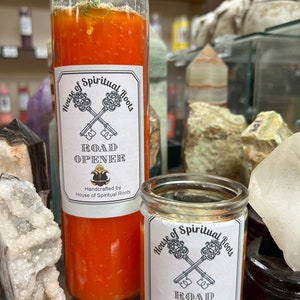 Fixed Road Opener Manifestation Ritual Spell Candle, Abre Camino, Clear Blockages New Beginnings - Hoodoo Voodoo, Wicca, Pagan, witchcraft