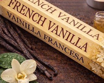 French Vanilla Incense Sticks | 6 Packs | Warm Comfort and Calm | Cozy Atmosphere | Ritual Incense | Sacred Rose & Root