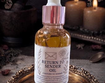 Return to Sender Ritual Oil: Reversal, Send Back Negative Energy | Sacred Rose & Root