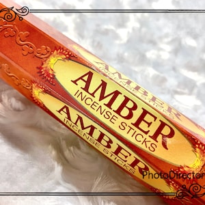 6 Packs of Amber Incense sticks - 13 Crossroads Hoodoo,  Pagan. Witch. Vodou. Rootwork. Occult