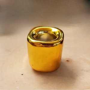 Gold Chime Candle Holder - Hoodoo, Voodoo, Wicca, Pagan