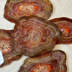 Geode Untersetzer Set rot und grün