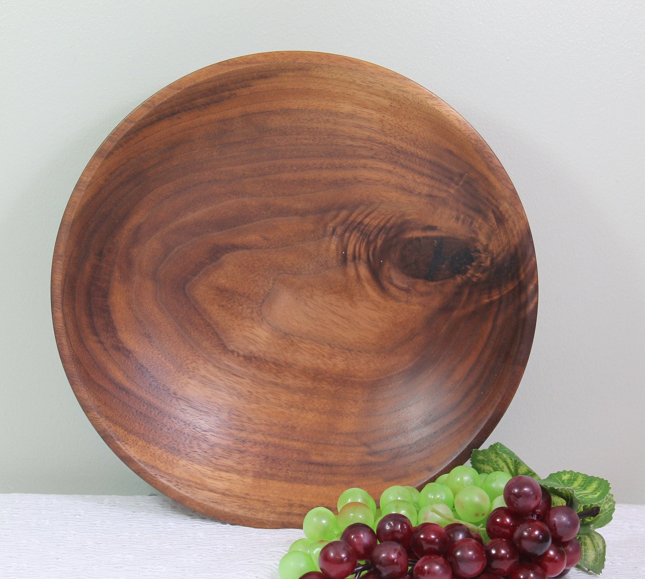 Walnut Fruit Bowl Footed Wooden Bowl Hand Turned Bowl - Etsy
