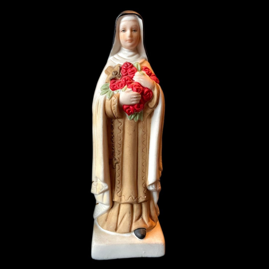 Vintage Patron Saint Statue Saint Thérèse of Lisieux Etsy