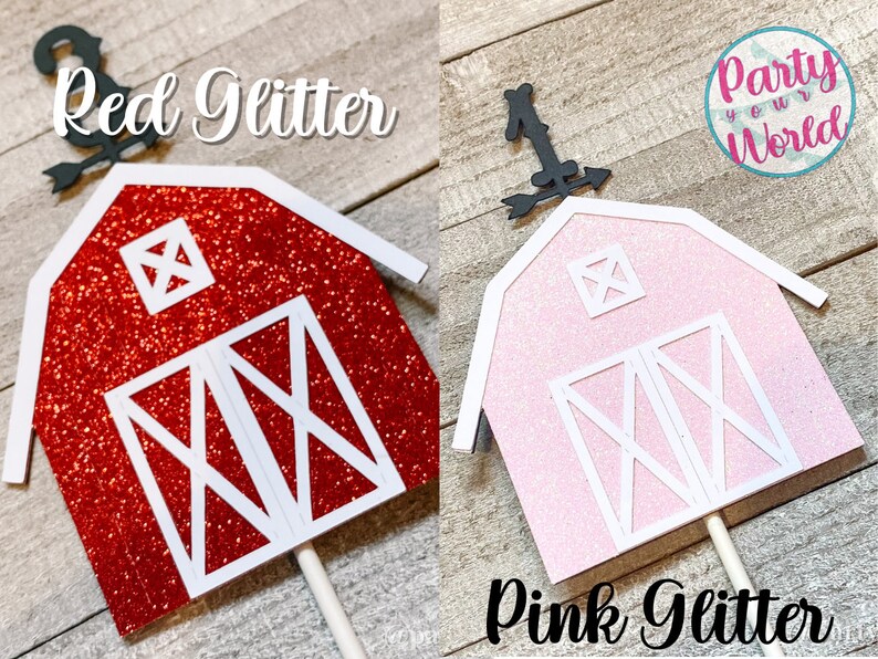 Farm Barnyard Cupcake Toppers Barn Animal Theme Dessert Table Etsy