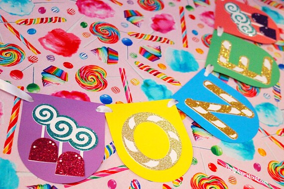 Candyland One High Chair Banner Sweet One First Birthday